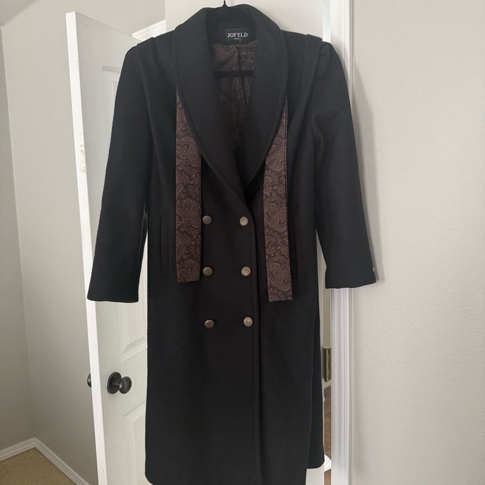 Vintage Women's Black Wool Coat